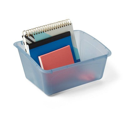 Large Storage Bin translucent blue - up&up