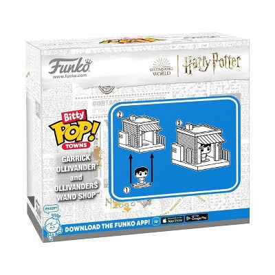 Funko Bitty POP! Towns: Harry Potter Garrick Ollivander and Ollivander's Wand Shop Figures