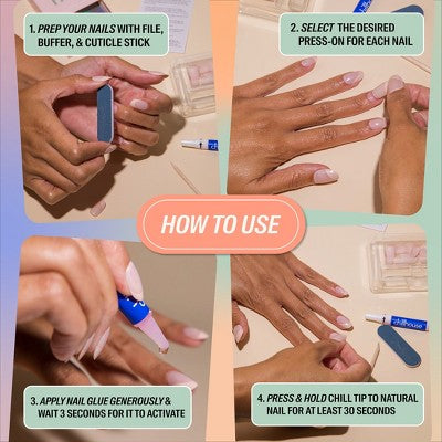 Chillhouse Chill Tips Press-On Nail Set - Design Studio - SK8TR GRL - 24ct