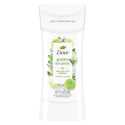 Dove Beauty Advanced Care Limited Edition Garden Tea Party Solid Antiperspirant and Deodorant English Pear Blossom - 2.6oz