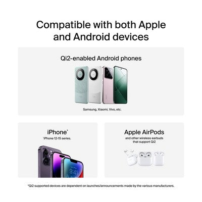 Belkin Qi2 2-in-1 Stand - White