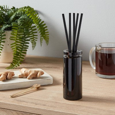 100ml Ginger Black Tea Black Label Fiber Oil Reed Diffuser - Threshold: Aromatherapy, No Battery Needed