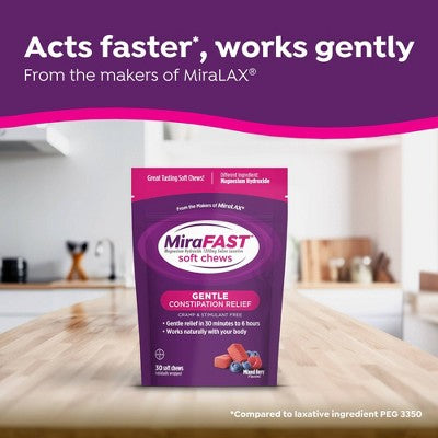 MiraFAST Soft Chews, from the makers of MiraLAX - 30ct
