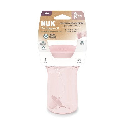NUK for Nature Everlast Weighted Straw Cup - Pink - 10oz
