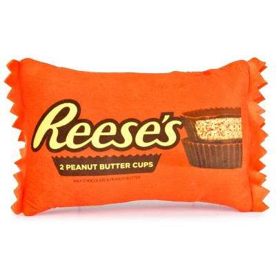 Iscream Reese's Peanut Butter Cup Plush: Polyester Food-Themed Stuffed Toy, 14" Wide