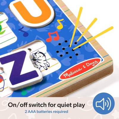 Melissa & Doug Ms. Rachel Wooden Phonics Alphabet Sound Puzzle with Light-Activated Sound Effects, 26-Piece: Educational Aid