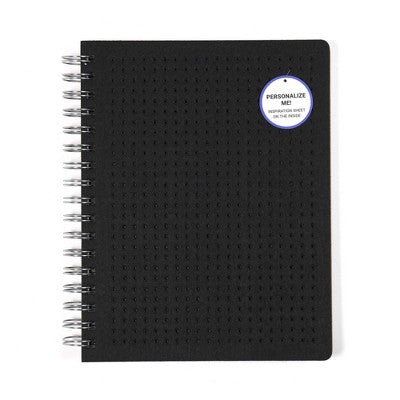 Yoobi Evolve Journal 7"x9" Cross Stitch Charcoal Felt