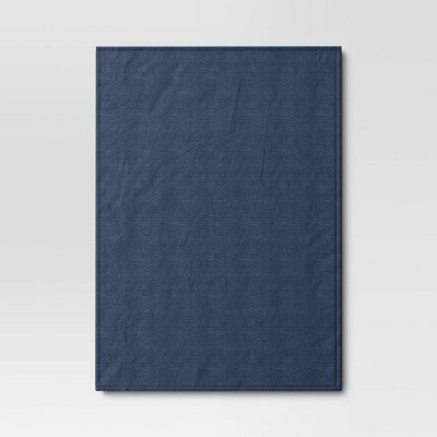 Chenille Throw Blanket with Faux Shearling Reverse Blue - Threshold: Lightweight, Knitted, 50x70 inches, Machine Washable