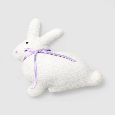 16"x12" Novelty Shaped Bunny Throw Pillow Ivory - Room Essentials