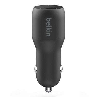 Belkin 2-Port 37W USB-C/USB-A Car Charger with 3.3' USB-C/USB-C Cable