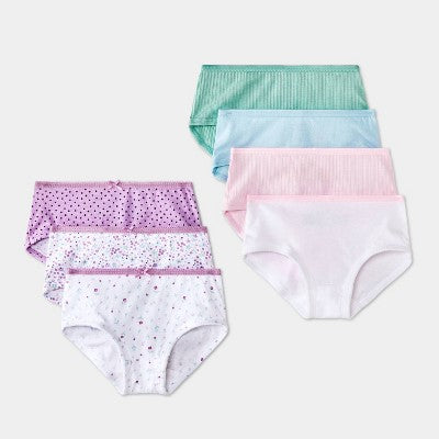 Toddler Girls' 7pk Floral Briefs - Cat & Jack White 4T