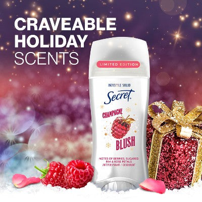 Secret Invisible Solid Limited Edition Antiperspirant and Deodorant - Champagne Blush - 2.6oz