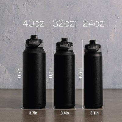 Zulu 24oz Stainless Steel Powerfill Pro Water Bottle - Blue