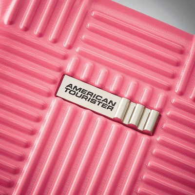 American Tourister NXT Hardside Large Checked Spinner Suitcase - Flamingo Pink (LOCAL PICKUP ONLY)