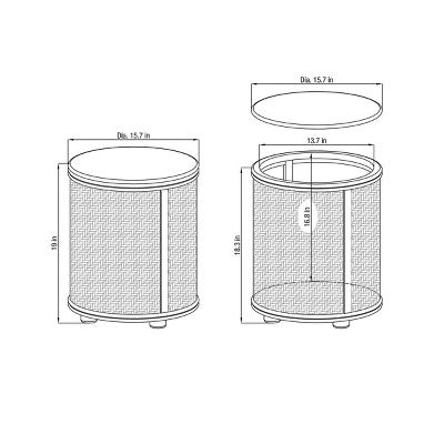 Woven Storage Side Table with Removable Top and Rattan Weave Natural - Threshold