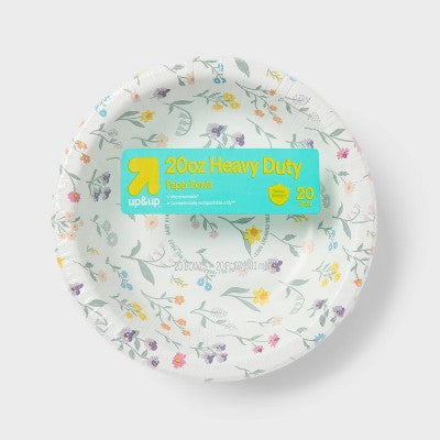 Spring Disposable Bowl - Spring Bloom - 5.52" - 20ct - up&up