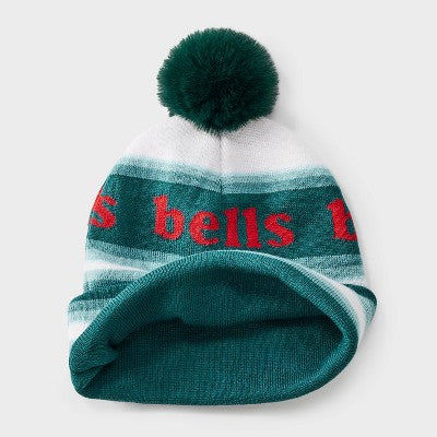Mighty Fine Women's Acrylic Beanie - Green/Orange