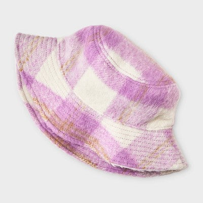 Girls' Plaid Bucket Hat - Cat & Jack Pink