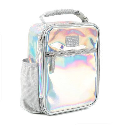 Fulton Bag Co. Upright Lunch Bag - White Holographic: Polyurethane Classic Molded Style