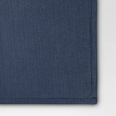 Chenille Throw Blanket with Faux Shearling Reverse Blue - Threshold: Lightweight, Knitted, 50x70 inches, Machine Washable