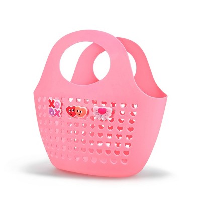 Basket with Icons Pink - Bullseye's Playground