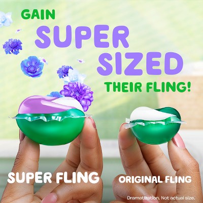 Gain Super Flings! Dewdrop Dream HE Deep Cleaning Concentrated Laundry Detergent Pods 25 Pacs - 35oz