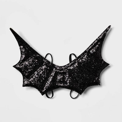 Halloween Black Glitter Wings Cat Costume - Hyde and EEK! Boutique