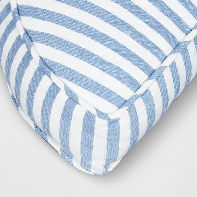 Half Moon Shaped Round Stripe Pillow Blue/White - Threshold