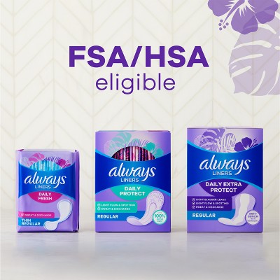 Always Dailies Xtra Protection Long Unscented Pantiliners - 54CT