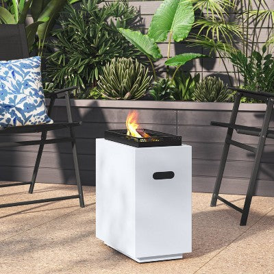 1lb Rectangular Fire Pit White - Room Essentials (LOCAL PICKUP ONLY)