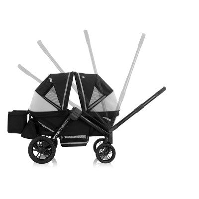 Evenflo Pivot Xplore Dreamz Stroller Wagon with Infant Car Seat Adapter - Jetsetter Black (LOCAL PICKUP ONLY)