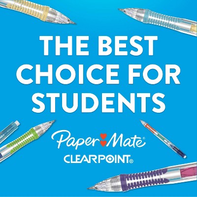 Paper Mate 3ct Clearpoint Mechanical Pencil Color Block Special Edition 0.7mm Lead Light Blue/Magenta/Orange