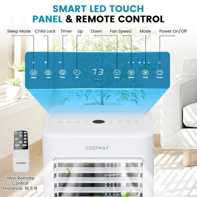Costway 5000 BTU (8000 BTU ASHRAE) Portable Air Conditioner 4-in-1 AC Unit with Cool Fan Dehum Sleep Mode (LOCAL PICKUP ONLY)