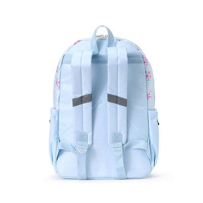 Locker Club Elevated Backpack Set with Pencil Case and Headphones - Blue Stripe Ribbons