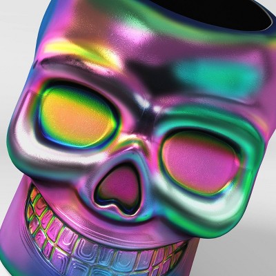 8" Skull Halloween Trick or Treat Container Basket Neon - Hyde & EEK! Boutique