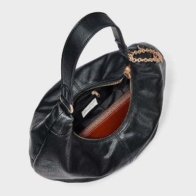 Oversized Crescent Shoulder Bag - Universal Thread Black