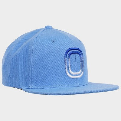 Overtime Adult Flat Brim Snapback 3D Ombre Embroidery Logo Baseball Hat - Blue
