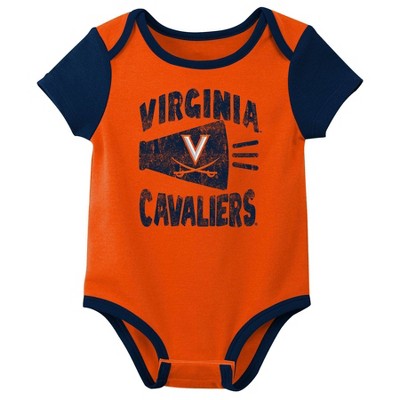 NCAA Virginia Cavaliers Infant Boys' 3pk Bodysuit - 3-6M: Team Logo Sports Apparel