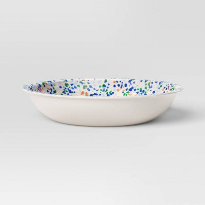 36oz Plastic Terrazzo Cereal Bowl Ivory - Room Essentials