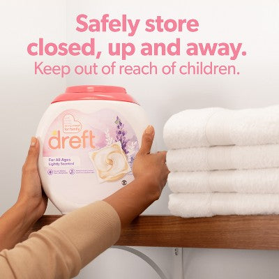 Dreft Lightly Scented HE Compatible Laundry Detergent Soap Pacs - 45ct