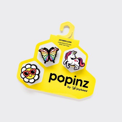 Joybees Popinz Girls' Shoe Charms - 3pk