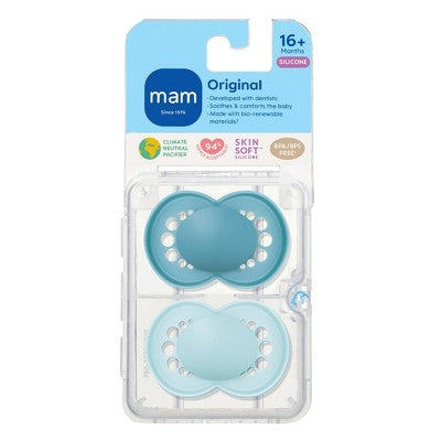 MAM Non-Deco Pacifier 16+ Months - Boy - 2pk