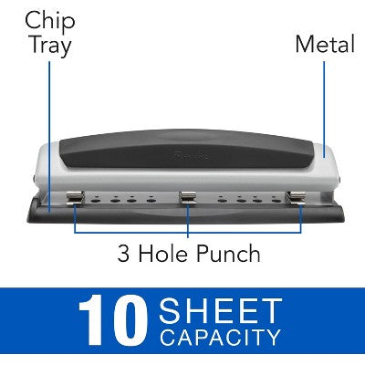 Swingline Precision Pro Punch: Metal 3-Hole Puncher