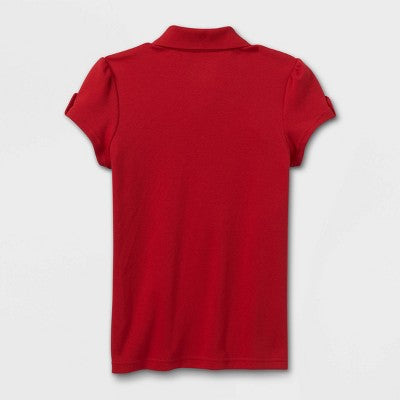 Girls' Short Sleeve Interlock Uniform Polo Shirt XXL Plus