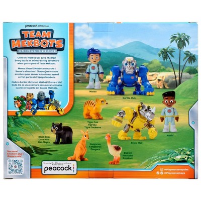 Team Mekbots Animal Rescue 8pk Adventure Playset