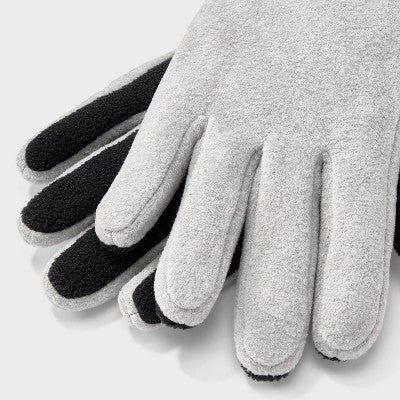 Fleece Gloves - All In Motion Heathered Gray S/M One Size Fits Most