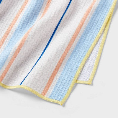 Waffle Bold Striped Hand Towel Pastel - Room Essentials