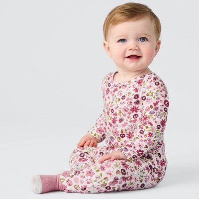 Carter's Just One You Baby Girls' 3pk Long Sleeve Bodysuit - Dark Pink 3M