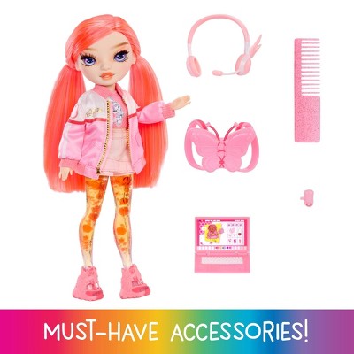 Rainbow High Sparkle and Shine Dawn with Magic Bubbles in Legs, Red Coral Hair 11" Fashion Doll
