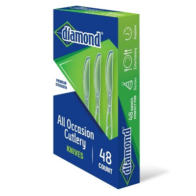 Diamond All Occasion Clear Disposable Knives - 48ct